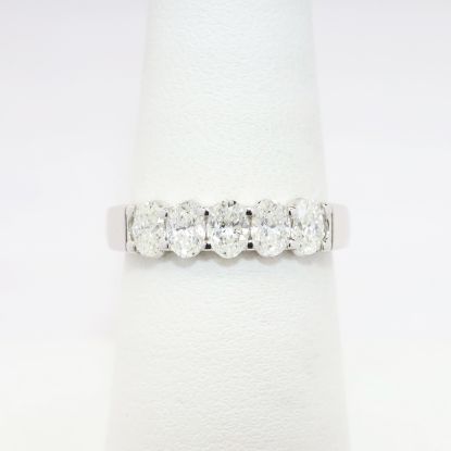 Picture of 1.00ct Oval Cut Diamond Band Ring, 14k White Gold