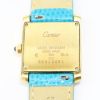 Picture of 18k Yellow Gold Cartier Wristwatch with Turquoise Leather Band