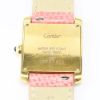 Picture of 18k Yellow Gold Cartier Wristwatch with Pink Leather Band