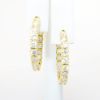 Picture of 14k Yellow Gold & 2.00ct Diamond Hoop Earrings