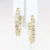 Picture of 14k Yellow Gold & 2.00ct Diamond Hoop Earrings