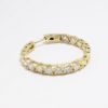Picture of 14k Yellow Gold & 2.00ct Diamond Hoop Earrings