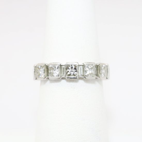 Picture of 2.80ct Square Brilliant Cut Diamonds Set in an 18k White Gold Band