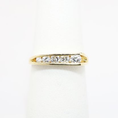 Picture of 0.25ct Asymmetrical Diamond Band Ring, 14k Yellow Gold