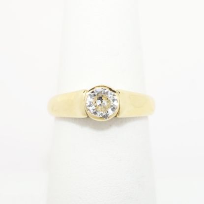 Picture of Old European cut Round Diamond Solitaire Ring in 14k Yellow Gold