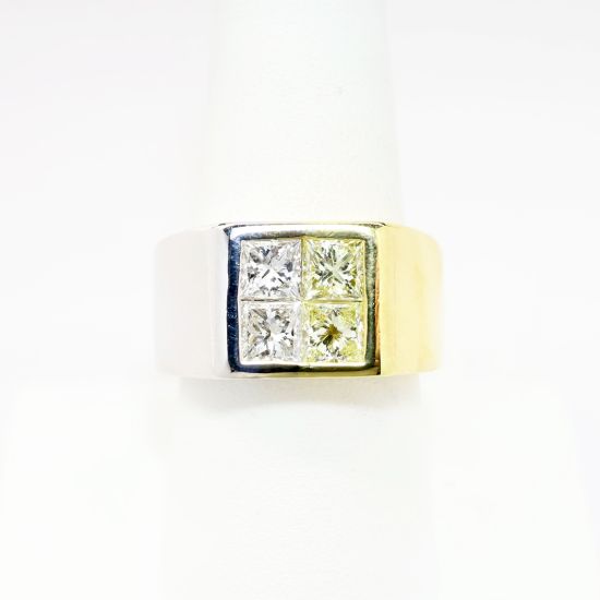 Picture of 18k Two-Tone Gold & Diamond Men's Ring