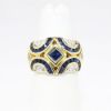 Picture of Sapphire and Diamond Statement Ring in 18k Yellow Gold