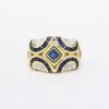 Picture of Sapphire and Diamond Statement Ring in 18k Yellow Gold