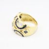 Picture of Sapphire and Diamond Statement Ring in 18k Yellow Gold