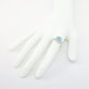 Picture of Blue Topaz ring with Diamond Halo in 10k White Gold