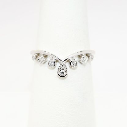 Picture of 0.10ct Diamond Contour Band Ring in 14k White Gold