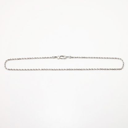 Picture of Rope Chain Anklet in 14k White Gold