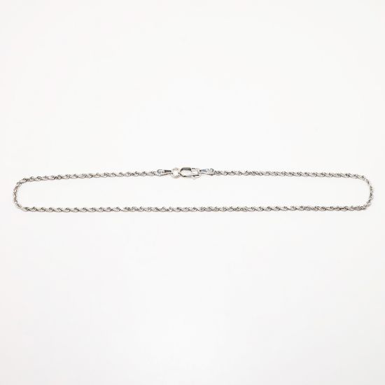 Picture of Rope Chain Anklet in 14k White Gold