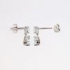 Picture of Aquamarine Pear Cut Drop Earrings in 14k White Gold