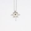 Picture of Diamond North Star Pendant Necklace in 14k White Gold