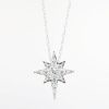 Picture of Diamond North Star Pendant Necklace in 14k White Gold