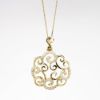 Picture of 0.22ct Diamond Swirl Pendant Necklace in 14k Yellow Gold