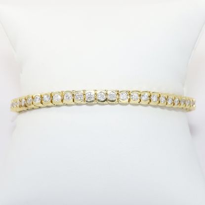 Picture of 4.00ct Diamond Tennis Bracelet in 14k Yellow Gold
