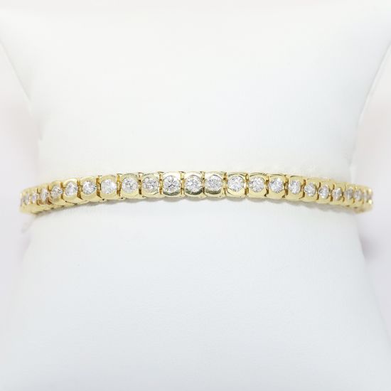 Picture of 4.00ct Diamond Tennis Bracelet in 14k Yellow Gold