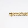 Picture of 4.00ct Round Brilliant & Baguette Cut Diamond Tennis Bracelet in 14k Yellow Gold
