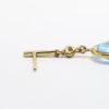Picture of Blue Topaz Bezel Set Drop Earrings with Diamond Accents in 10k Yellow Gold
