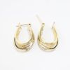Picture of 2ct Diamond Triple Row Hoop Earrings in 14k Yellow Gold