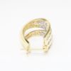 Picture of 2ct Diamond Triple Row Hoop Earrings in 14k Yellow Gold