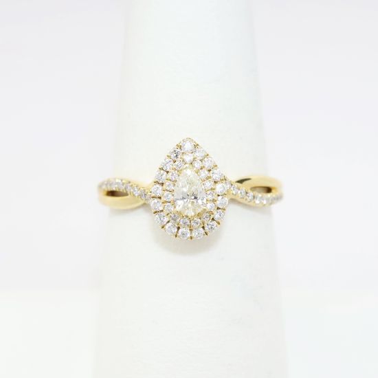 Picture of 0.60 Pear Shaped Diamond Ring in 14k Yellow Gold