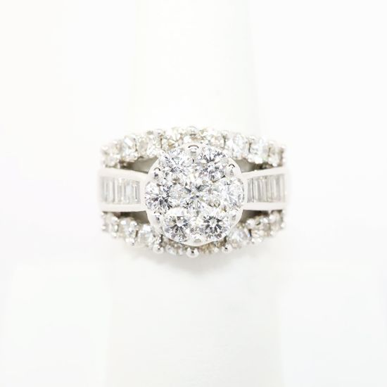 Picture of 3.75ct Diamond Cluster Ring in 14k White Gold