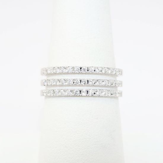 Picture of 0.50ct Diamond Triple Band Ring in 10k White Gold