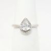 Picture of 0.52ct Pear Cut Diamond Ring with Halo in 14k White Gold