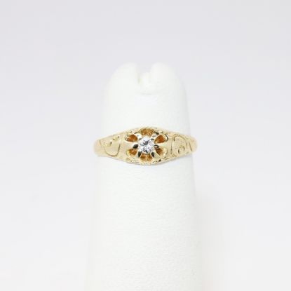 Picture of Child's Diamond Ring in 14k Yellow Gold