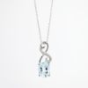 Picture of 14k White Gold & 1.64ct Oval Cut Aquamarine with Diamond Accents Pendant Necklace