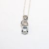 Picture of 14k White Gold & 1.64ct Oval Cut Aquamarine with Diamond Accents Pendant Necklace