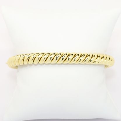 Picture of Spiral/Twisted Hinged Bangle Bracelet in 18k Yellow Gold