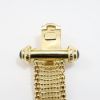 Picture of 14k Yellow Gold Flexible Link Mesh Bracelet with Onyx Cabochons
