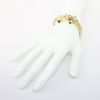 Picture of 14k Yellow Gold Flexible Link Mesh Bracelet with Onyx Cabochons