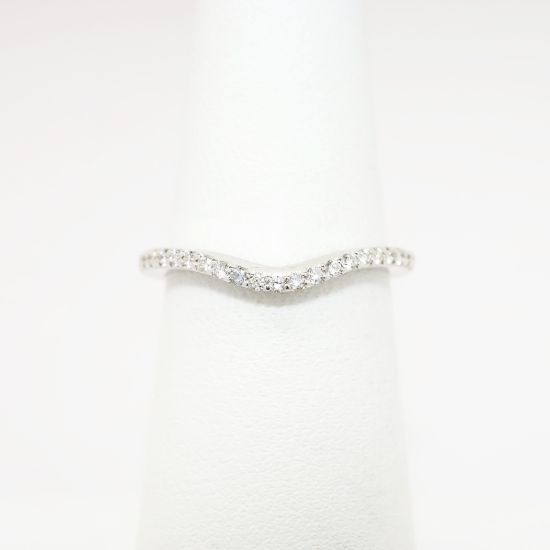 Picture of 0.15ct Diamond Contour Band Ring in 14k White Gold
