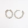 Picture of 3.13ct Diamond Hoop Earrings in 14k White Gold
