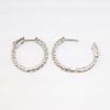 Picture of 1.98ct Diamond Hoop Earrings in 14k White Gold