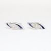 Picture of 14k White Gold, Diamond and Synthetic Sapphire Cufflinks