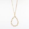 Picture of 14k Rose Gold & Diamond Teardrop Pendant Necklace