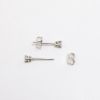 Picture of 14k White Gold & 0.10ct Diamond Solitaire Earrings