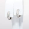 Picture of 10k White Gold & Diamond Huggee Hoop Earrings