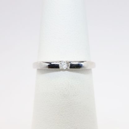 Picture of 14k White Gold Stackable Ring with .04ct Diamond Accent