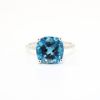 Picture of 10k White Gold & 5.00ct London Blue Topaz Ring with Diamond Accents