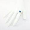 Picture of 10k White Gold & 5.00ct London Blue Topaz Ring with Diamond Accents