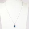 Picture of 14k White Gold, London Blue Topaz and Diamond Necklace