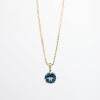 Picture of 14k Yellow Gold & London Blue Topaz Solitaire Pendant
