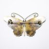 Picture of Vintage O.F. Hjortdahl (Norway) Sterling Silver & Guilloche Enameled Butterfly Brooch